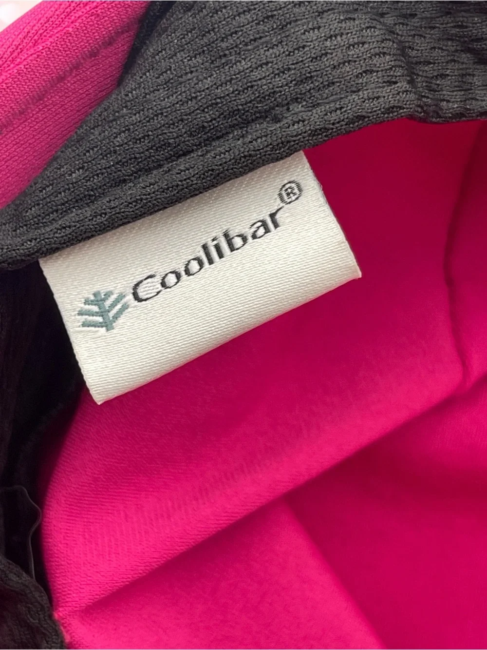 Coolibar UPF 50+ Ruched Sun Hat Bucket Visor Hot Pink Vibrant S/M